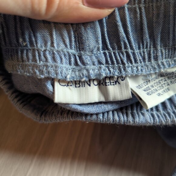 Cabin Creek Women's Lightweight Denim Casual Crop Pants w/Elastic Waist Size 18 - Picture 5 of 13